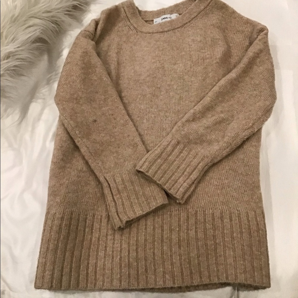 Beige Zara Sweater Dress